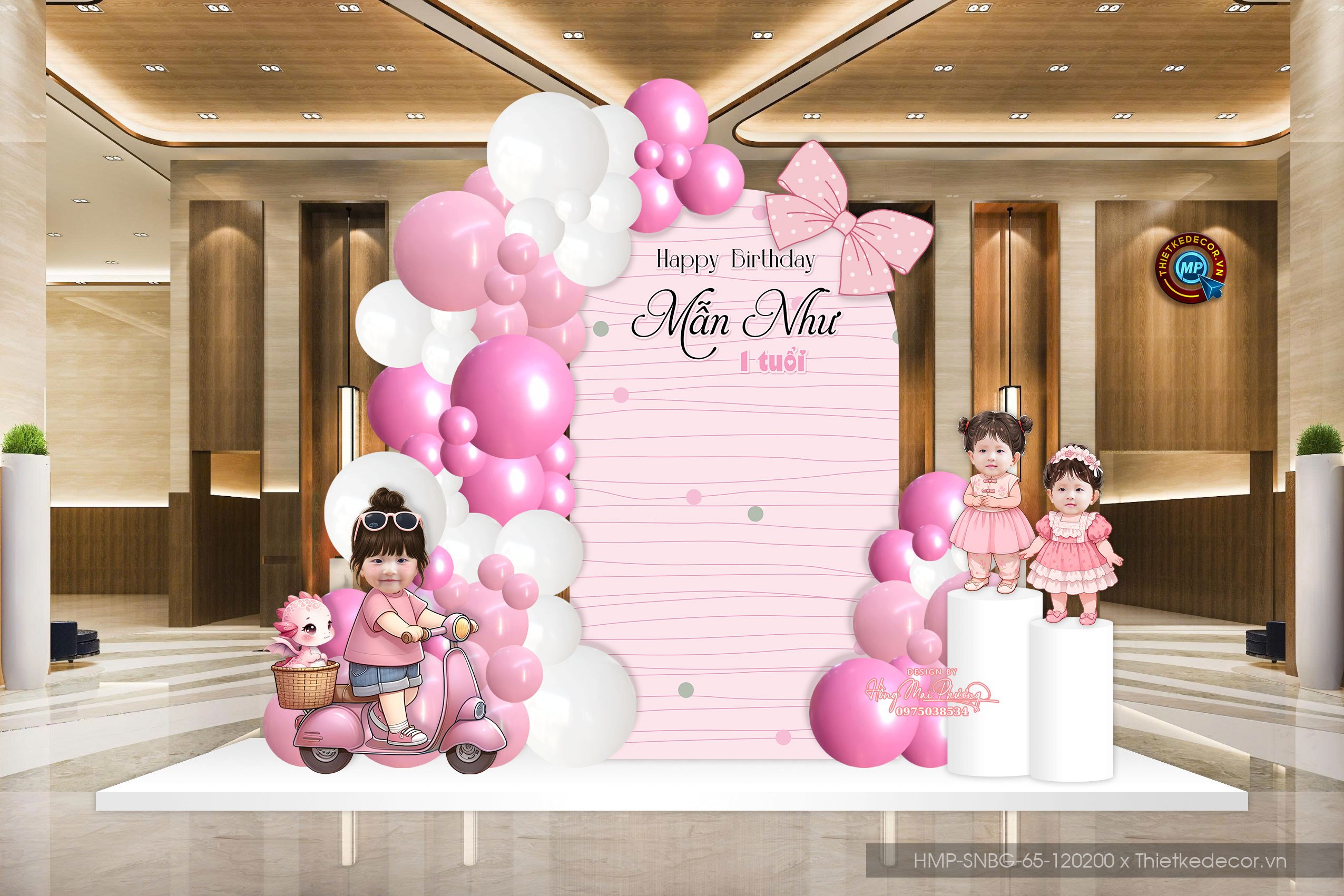 Sinh nhật bé gái tone Hồng - Tiệc nhỏ xinh